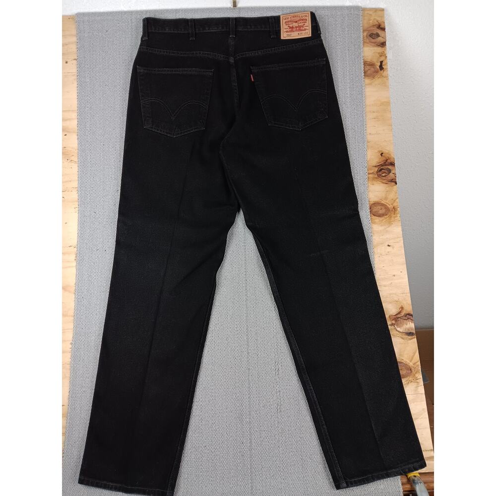 Levis 550 Jeans Mens 38X34 Black Vintage Relaxed Fit Straight Leg Western Casual - Picture 3 of 12